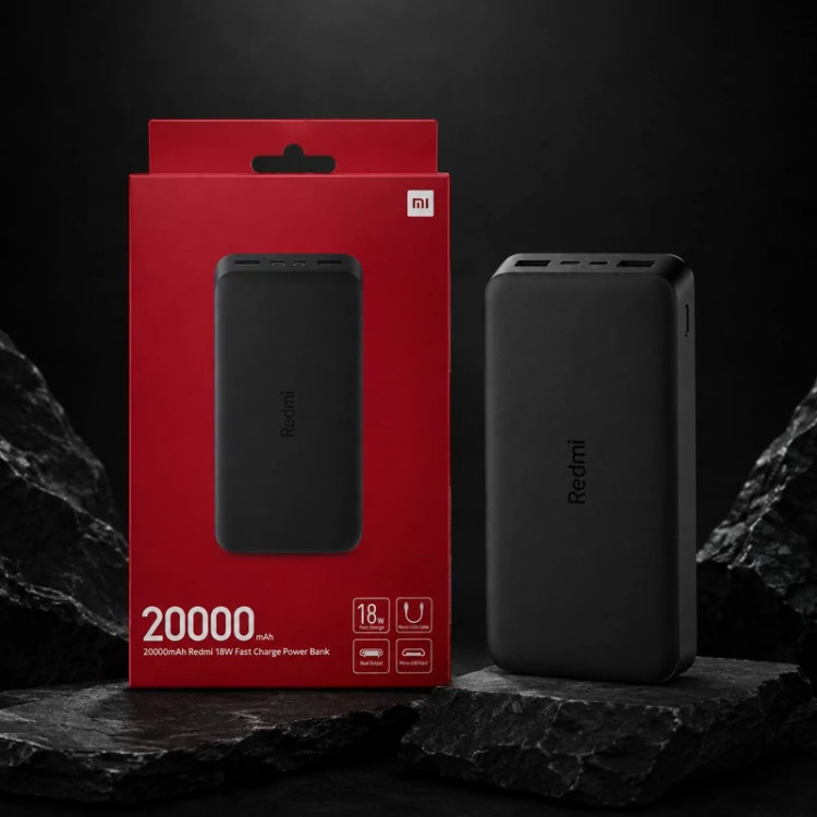 پاوربانک 18 وات شیائومی مدل Redmi ظرفیت 20000 میلیآمپرساعت اورجینال با 12 ماه گارانتی
