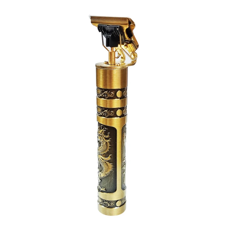 ماشین اصلاح موی سر و صورت خط زن مدل T9 با تیغه استیل ضد زنگ، باتری داخلی، شارژ از طریق USB، مدت استفاده 3 ساعت، همراه برس تمیزکننده، روغن و شانه