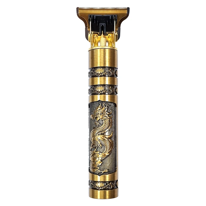 ماشین اصلاح موی سر و صورت خط زن مدل T9 با تیغه استیل ضد زنگ، باتری داخلی، شارژ از طریق USB، مدت استفاده 3 ساعت، همراه برس تمیزکننده، روغن و شانه
