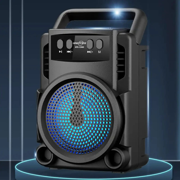 اسپیکر بلوتوثی مدل GTS-1360، با بلوتوث نسخه 5، باتری 1000 میلیآمپر ساعت و مدت پخش 8 ساعت