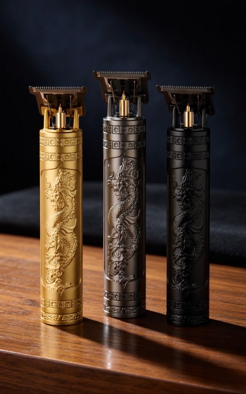 ماشین اصلاح موی سر و صورت خط زن مدل T9 با تیغه استیل ضد زنگ، باتری داخلی، شارژ از طریق USB، مدت استفاده 3 ساعت، همراه برس تمیزکننده، روغن و شانه